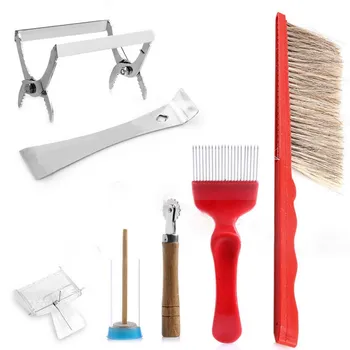 

7 Pcs/set Practical Beekeeping Equipment Kits Beekeeping Hive Tool Capture Mark Clean Tool Kit Bee Keeping Apiculture Supplies