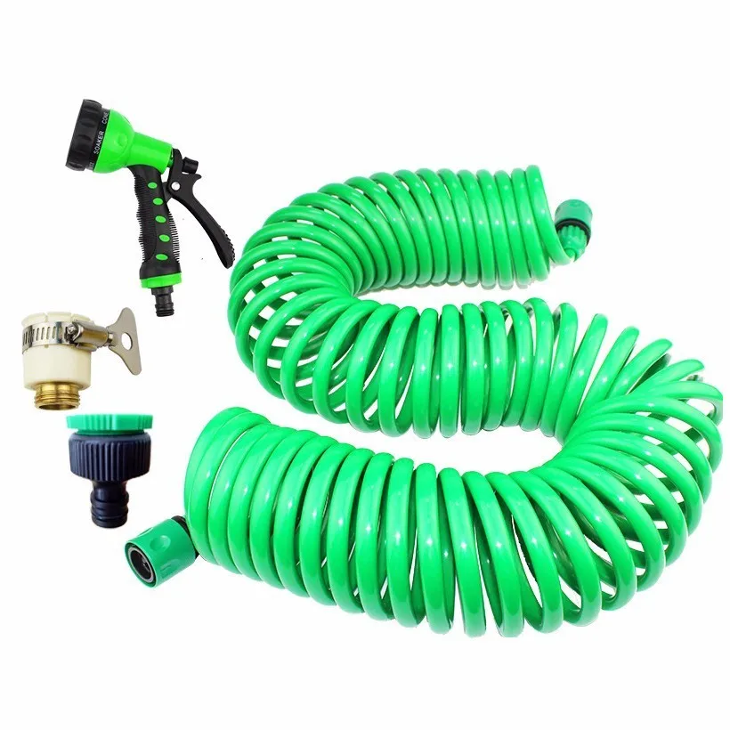 25M/15M/10M Spring Tube Irrigation Kit Plants Garden Watering System Garden Hose Kits Connector retractable no knot 8 function 25M/15M/10M Spring Tube Irrigation Kit Plants Garden Watering System Garden Hose Kits Connector retractable no knot 8 function
