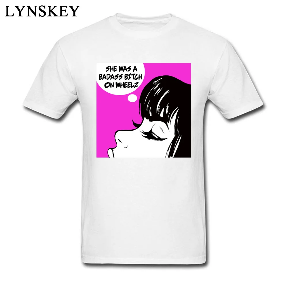 100% Cotton Fabric T Shirt for Boys Birthday Tops Tees Graphic Summer/Autumn Casual Retro Badass Pop Art Girl O Neck Sweatshirts Retro Badass Pop Art Girl white