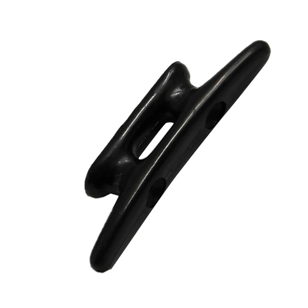 1 Piece Nylon Boat Marine or Dock Cleats Heavy Duty Black Nylon 3 inch Open Base Cleat 75mm Black Anchor Cleat