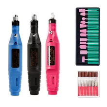 Электрический прибор для маникюра 12 шт. шлифовальный инструмент набор сверл гель кутикулы Rmover комплект педикюрная машина шлифовальный станок для ногтей