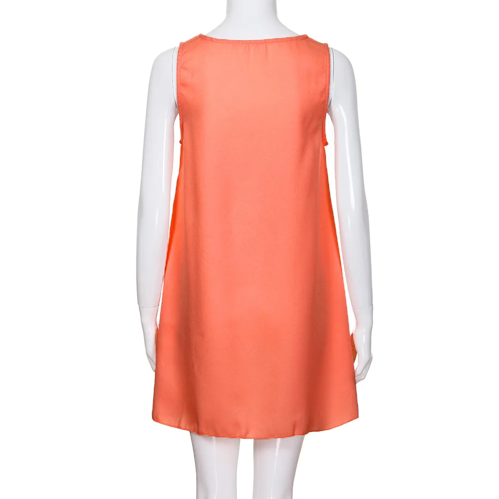 Женское пляжное мини-платье для отдыха, летний сарафан оранжевого цвета, пляжная одежда, Пляжная туника из хлопка