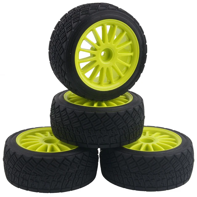 Best Offers 4PCS/Lot 80mm HPI WR8 Road Tire Rally Tyre Nylon Wheel Hub Silica gel Tyre Skin Spare Parts For RC Model Cars WR8 Tires