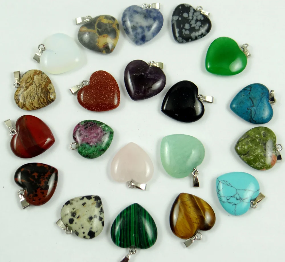 Wholesale Assorted Fashion Mixed Color Natural Stone Charms Pendants