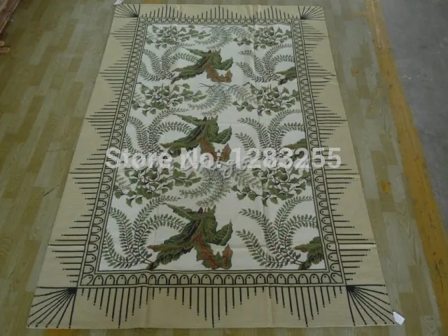 

Antique European Point Carpet Full Width Design Needle Point Hand-woven Carpet Handmade Vintage Modernism Natural Sheep Wool