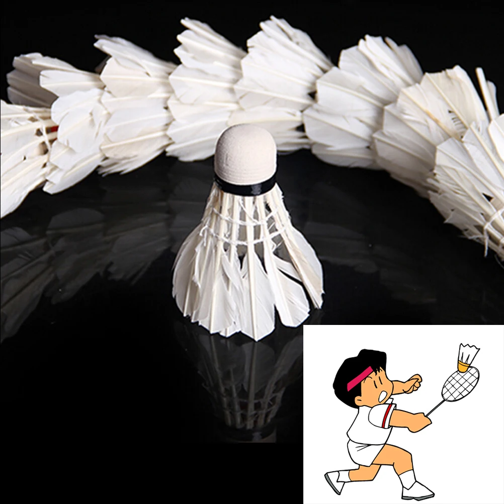 10 Pcs White Sports Accessories Badminton Training Badminton Ball