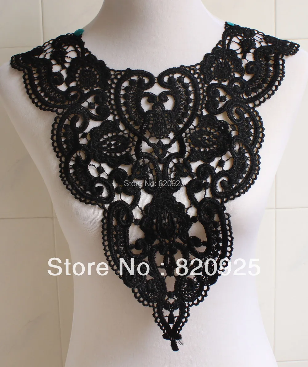

1 x Beautiful Black Fabric Flower Venise Lace Sewing Applique DIY Craft Garment Bags Accessories