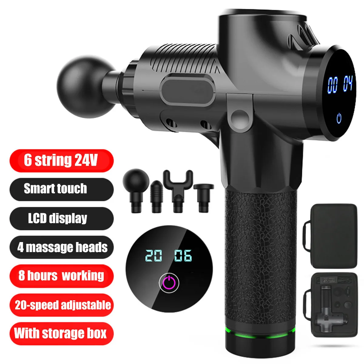 

30 Files Body Muscle Massager Electric Therapy Muscle Massage Guns Vibration LED Relaxation Massage Machine Relax Muscle Tools