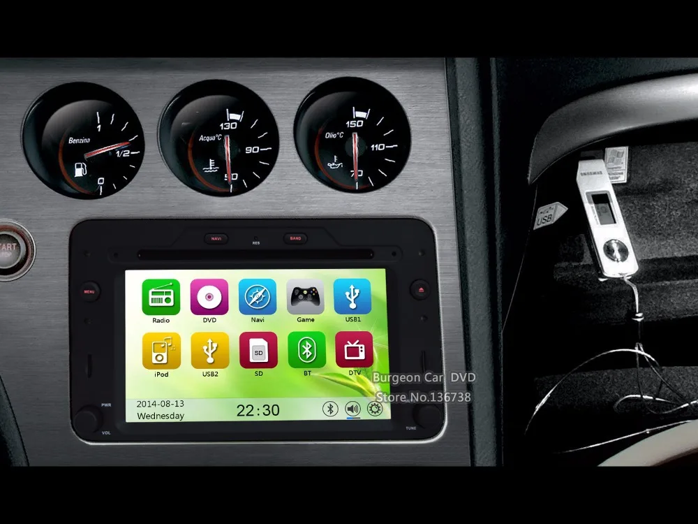 Perfect Touch Screen Car DVD Player For Alfa Romeo 159 Spider Sportwagon Brera Radio Bluetooth Ipod 3G WIFI RMVB GPS Navigation System 5