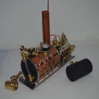 

V-type double cylinder reciprocating steam engine model power group