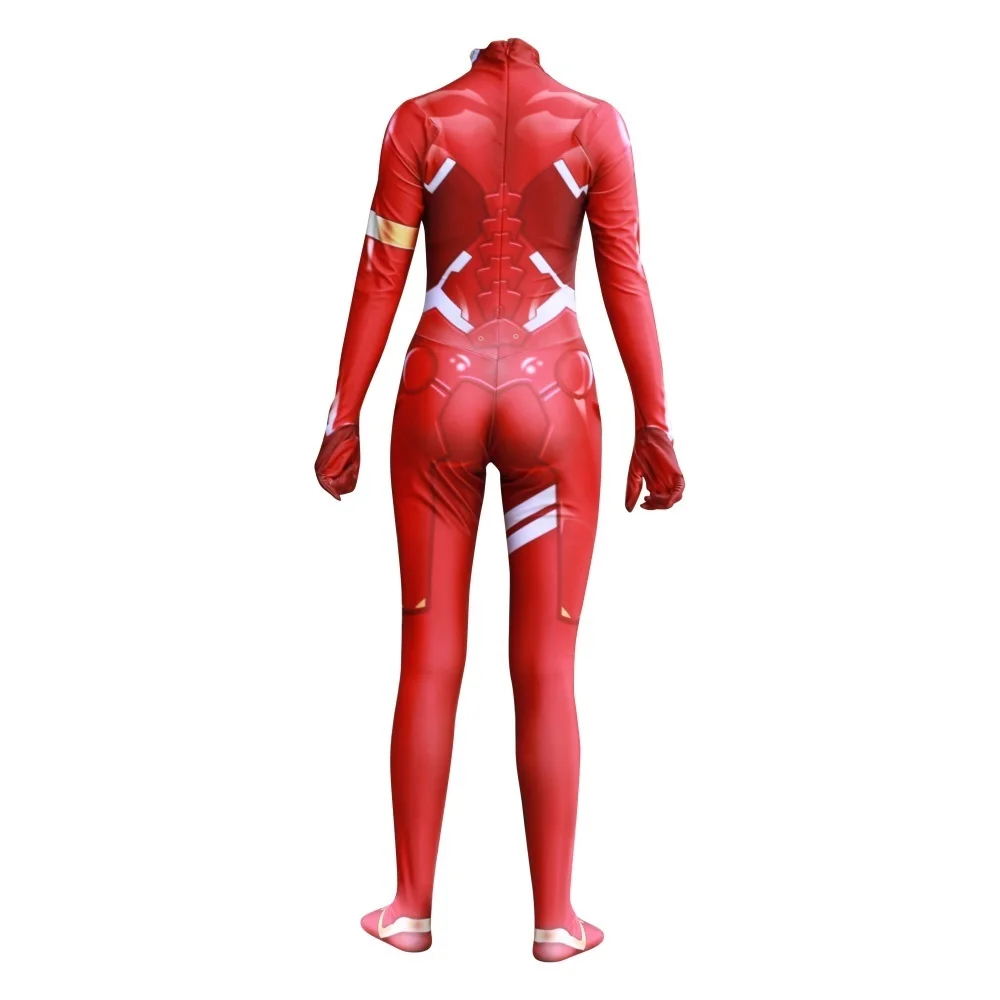 Женщины Дарлинг в франкс Косплей zero two hiro аниме 3D парик костюм Ичиго Костюм Zentai