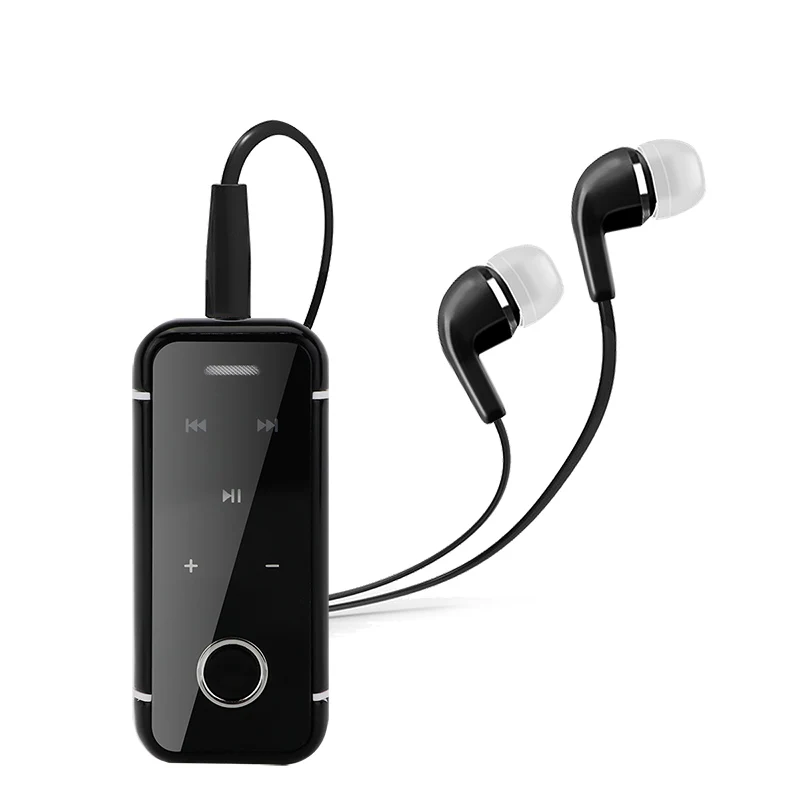 Original ANBES Bluetooth Headset Clip On Earphones Headphones Lavalier Bluetooth Headset With MIC Universal For iPhone 7 Samsung