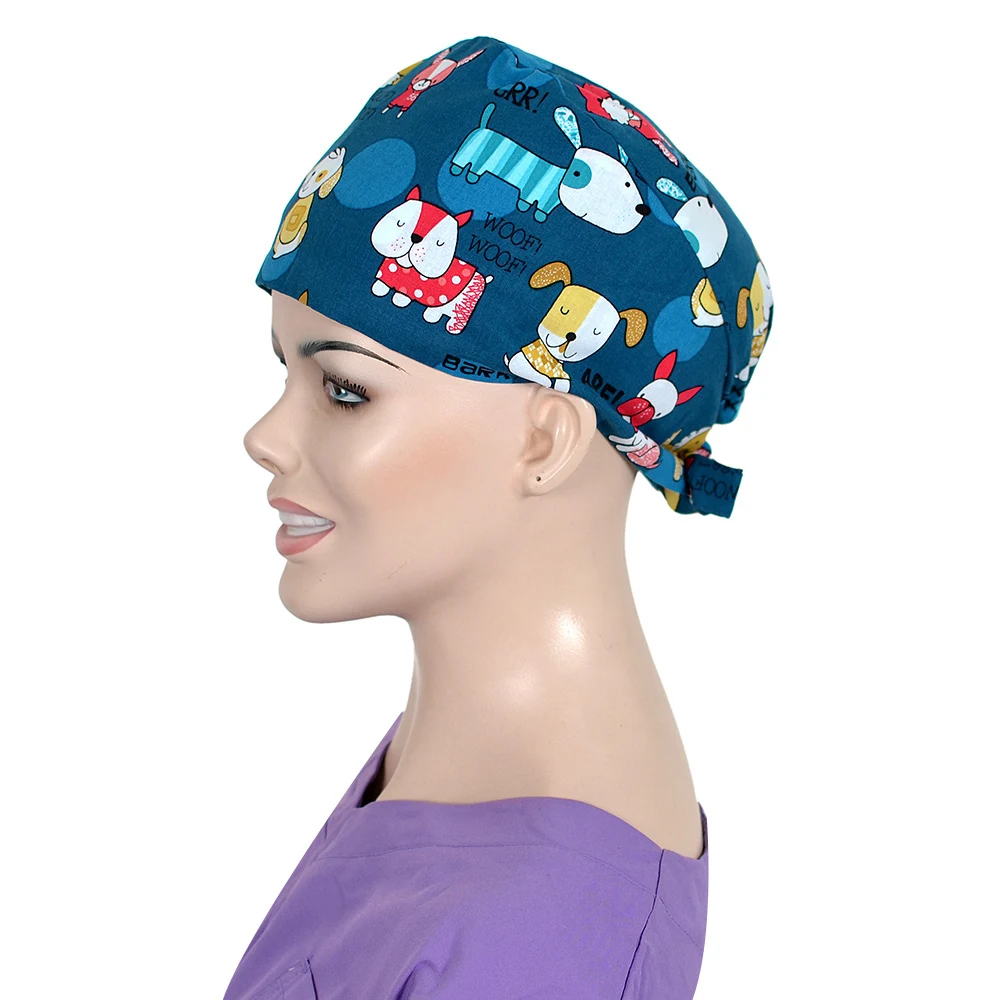 

Veterinary Surgical Scrub Cap Women Men Medical Nurse Caps Hospital Scrub Lab Clinic Dental Operation Hat Doctor Skull Hats