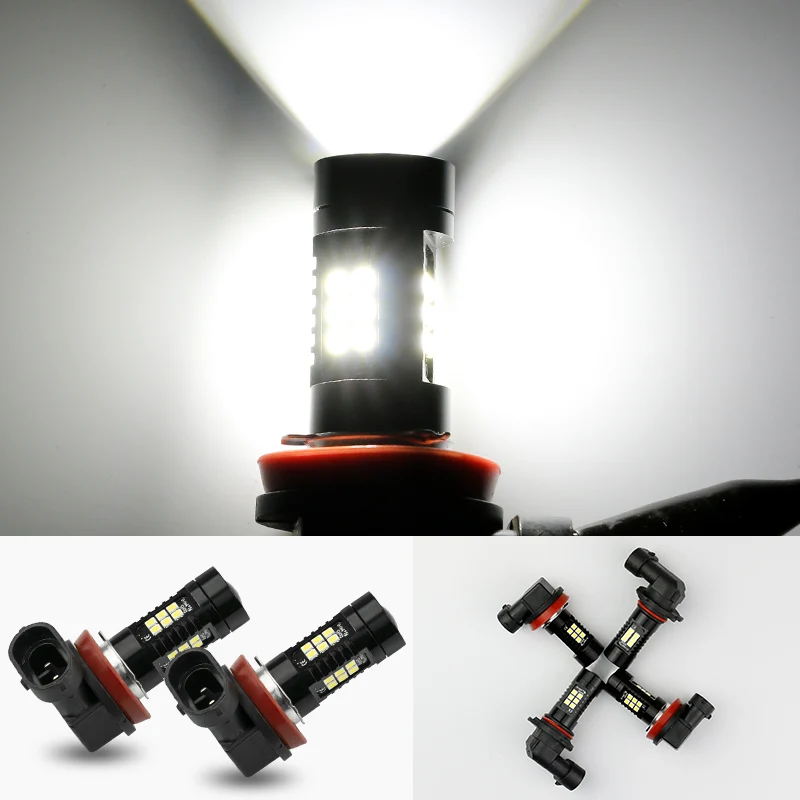 2 шт. H8 H11 Led HB4 9006 HB3 9005 Противотуманные фары s Лампа 6000 лм K белая автомобильная