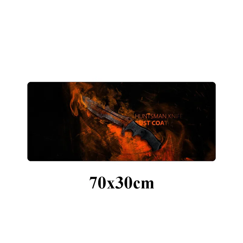 Черный CS GO игровой коврик для мыши Большой 70x30 см счетчик Strike клавиатура настольный коврик офисный компьютер нескользящий замок край коврик для мыши - Цвет: Черный