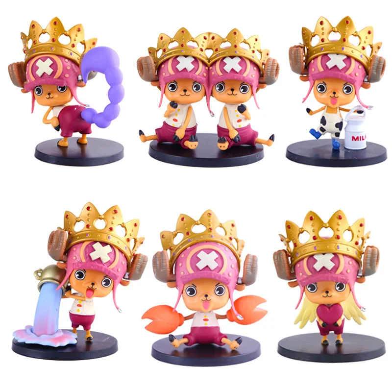 

Anime One Piece Tony tony Chopper Constellation model 2style 6pcs/set figure action Gemini sagittarius decoration figurine doll