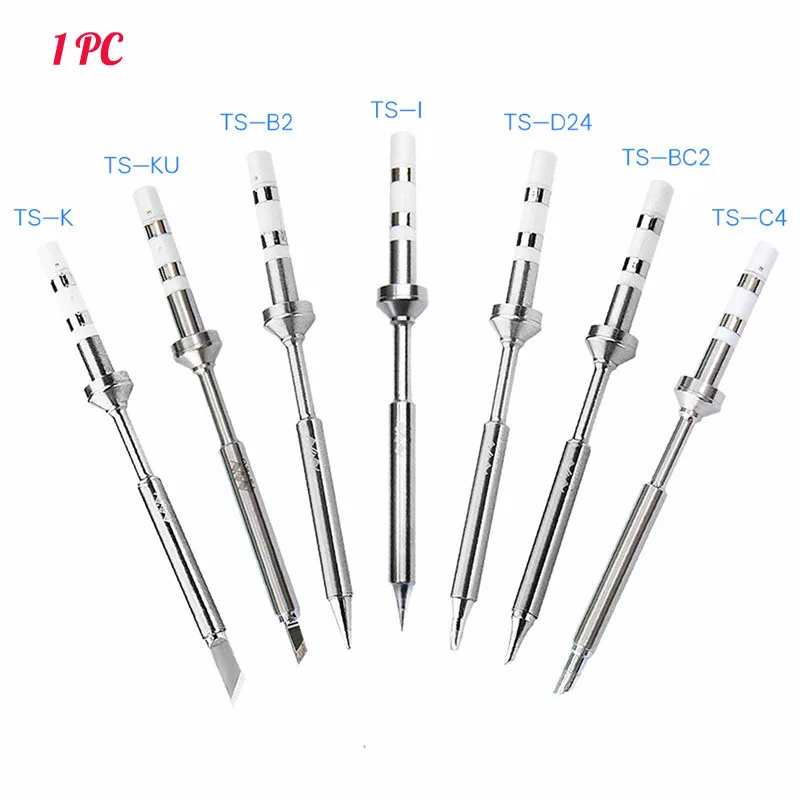 Programmable Smart Soldering Iron Tips，7 Types Mini Stainless Steel Soldering Iron Tips Replacement for TS100 Soldering Iron TS-K