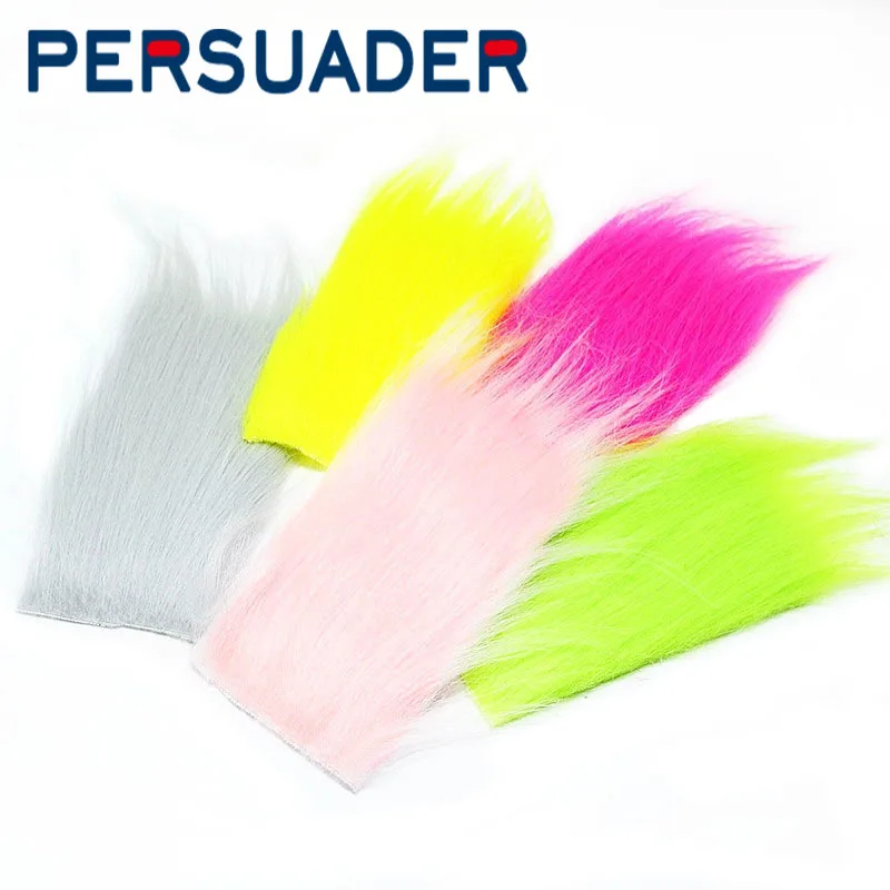

2bags 8optional colors longest artificial craft fur streamer fly tying materials 4-5inches long synthetic fibers for fly bait