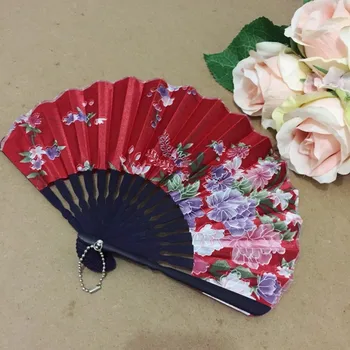 

Free Shipping 60pcs/lot assorted colors & flower designs seashell shape Japanese style craft bamboo fan