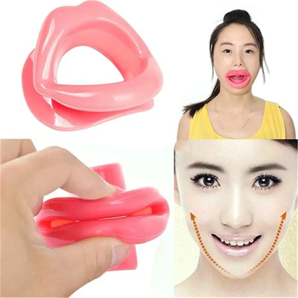 Silicone Rubber Face Slimmer Exercise Mouth Piece Muscle Anti Wrinkle