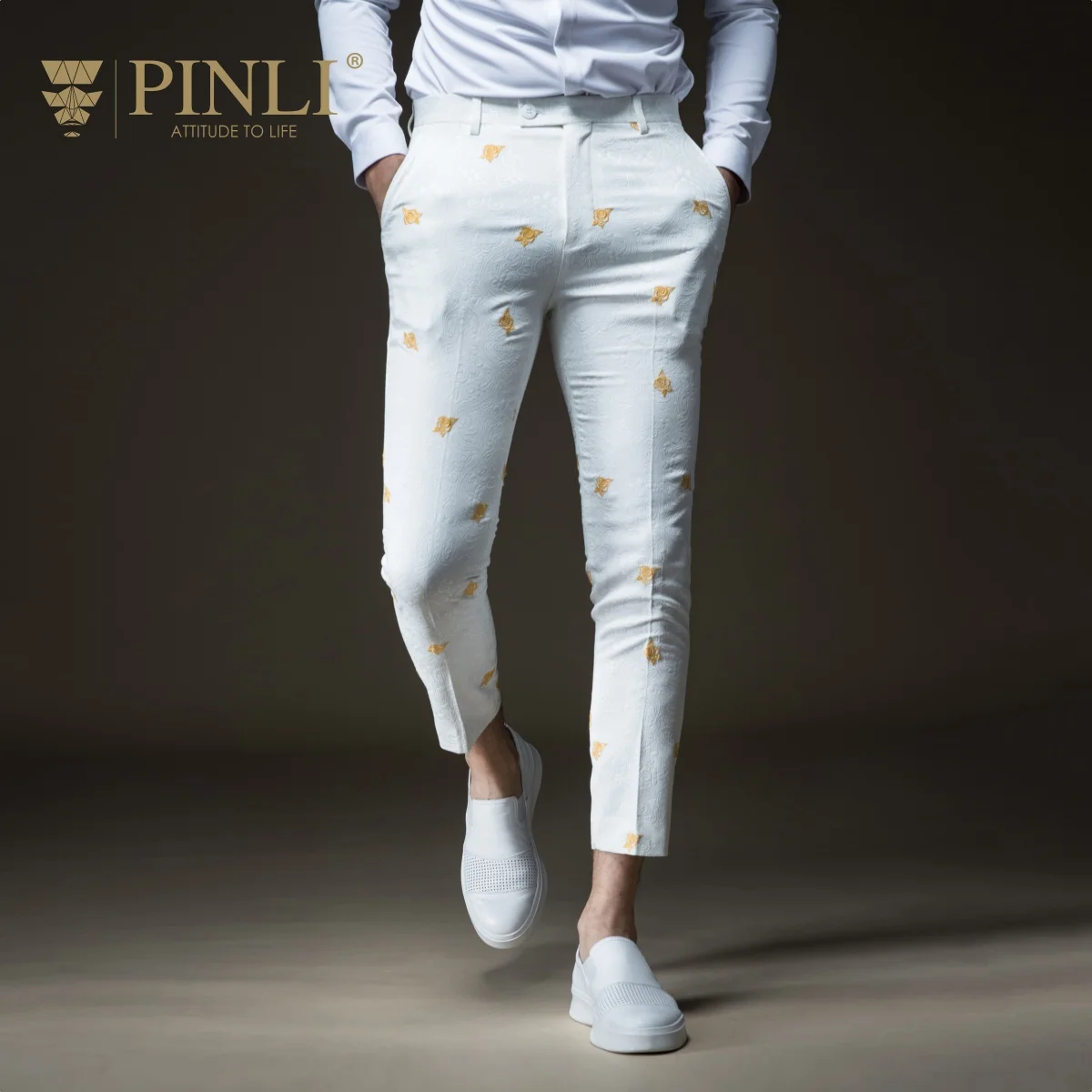 

Terno Dress Pants Dress Pants Rushed Pinli Product Made Fall New Men's Cultivate Morality Embroider Little Leisure B183215573