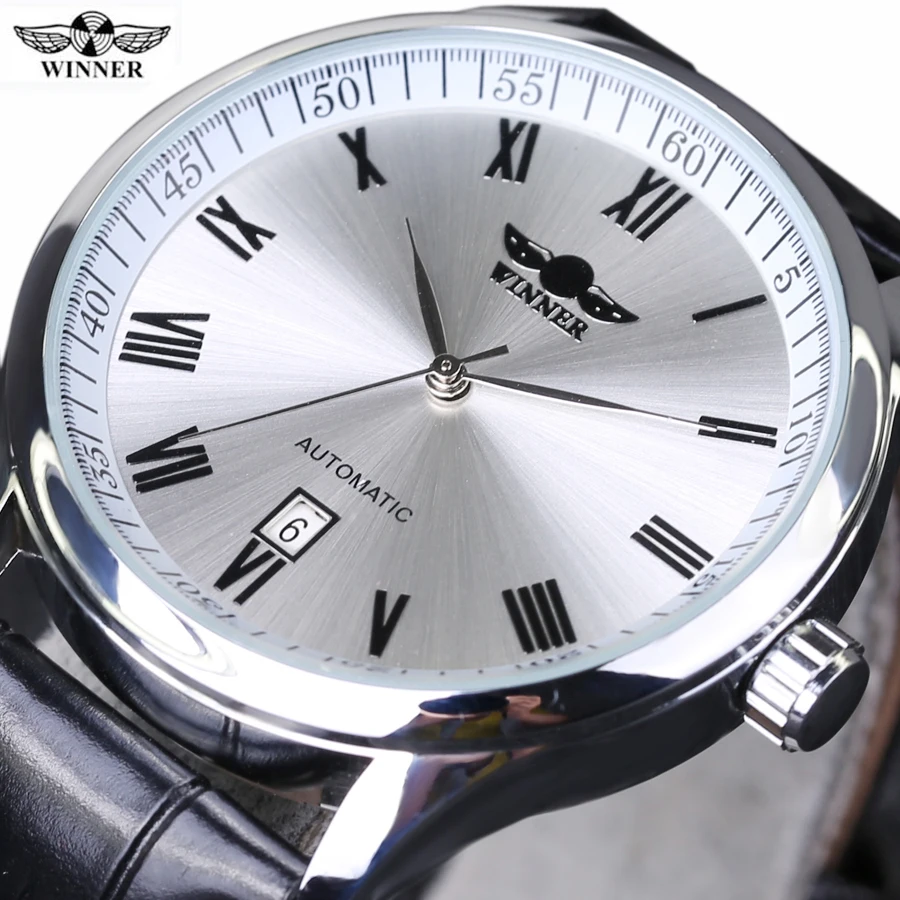 Winner AUTO Date Automatic Mechanical Watches Mens Watches Top Brand