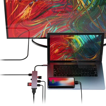 

For MacBook And For MacBook Pro Multi-Port SD/Mirco SD Card Reader 4K HDMI Adapter USB 3.0 Hub Type-C Female