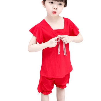 

Summer Baby Girls Clothing Sets Infant Bow- Knot Sport Suits Shirt+Shorts 2Pcs Baby Girl Outfits Sets