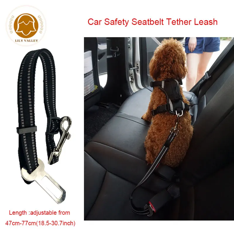 Dog Seat Belt Harness Adjustable Pet Dog Cat Safety Leads Car Vehicle