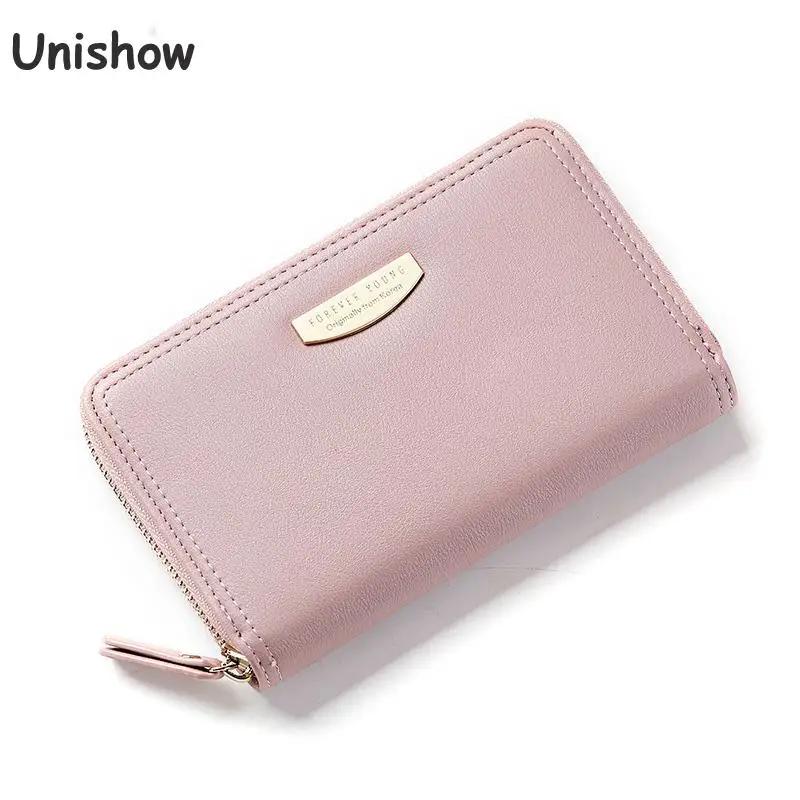 Unishow Brand Zipper Wallet Women Long Female Purse Soild Pu Leather Clutch Purse Card Holder Lady Pu Leather Coin Wallet Pocket Unishow Brand Zipper Wallet Women Long Female Purse Soild Pu Leather Clutch Purse Card Holder Lady Pu Leather Coin Wallet Pocket