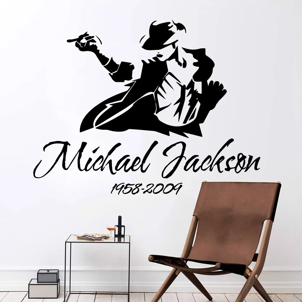 3D Наклейка на стену с Майклом Джексоном, виниловая водостойкая наклейка для гостиной, виниловые наклейки, фреска