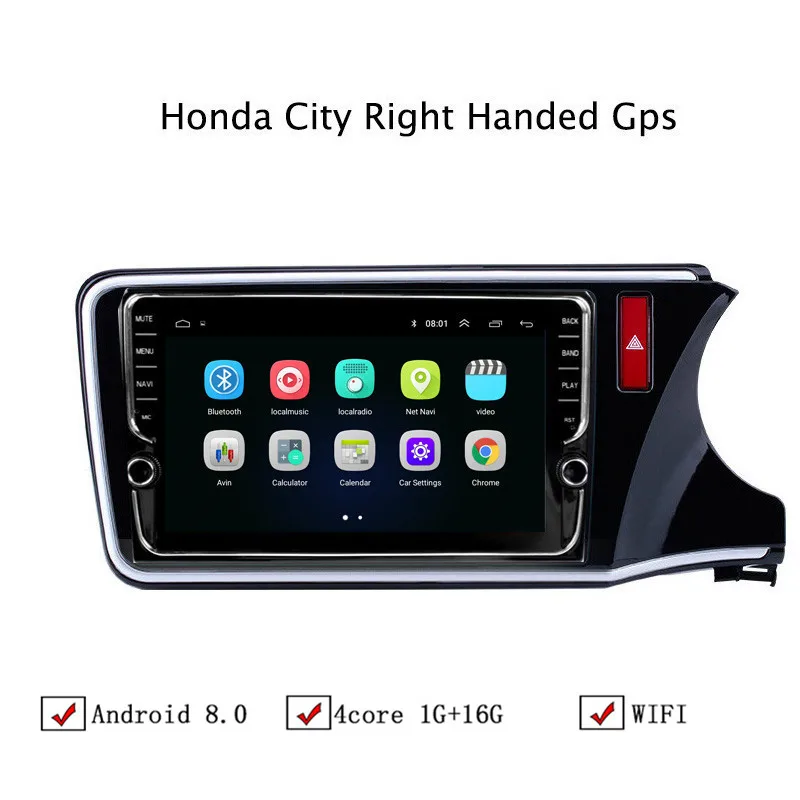 

NAVITOPIA 10.1inch Car Multimedia Player Andriod 8.1 GPS Navigation For Honda City Greiz Gienia 2015- Autoradio WiFi USB FM AM