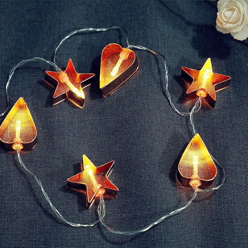 heart string lights battery operated