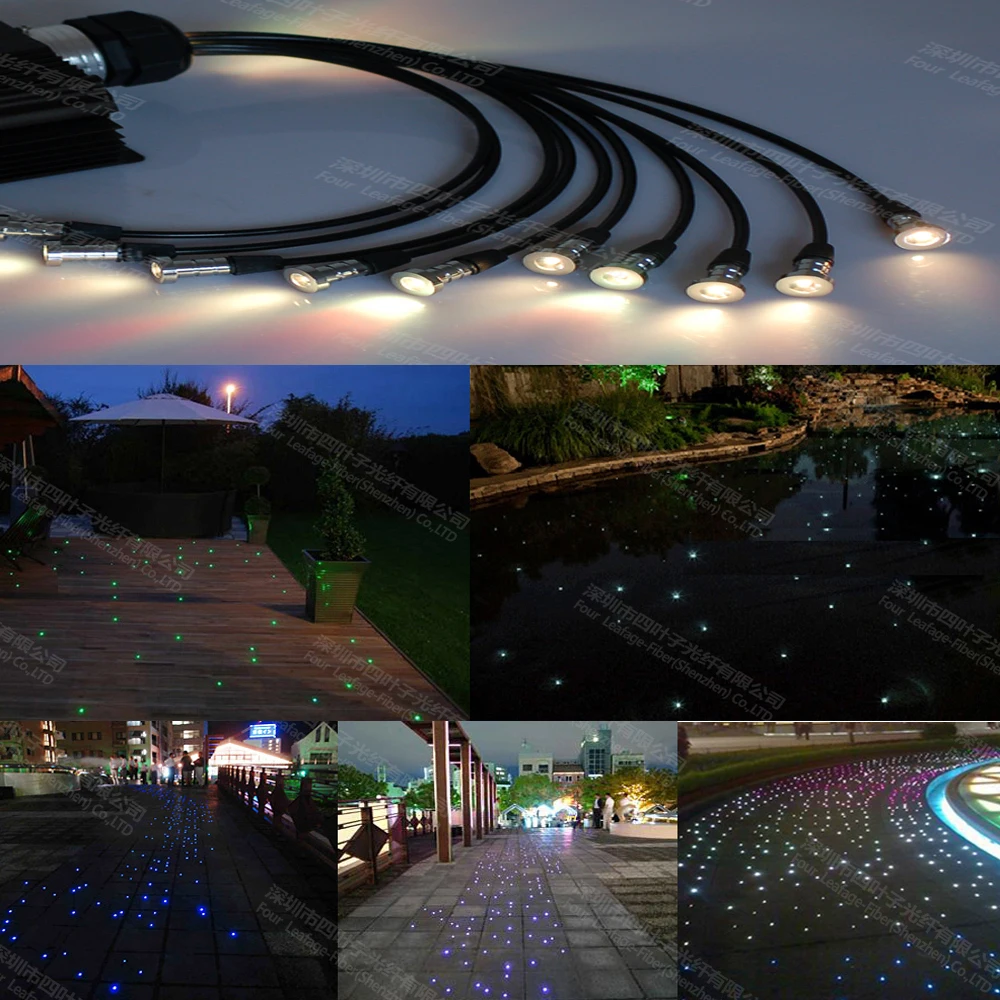 led waterproof underwater outdoor landscape star swimming pool fiber