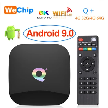 

Android 9.0 TV Box Q plus 4GB 64GB Allwinner H6 4GB 32GB 1080P H.265 6K HD Media Player 2.4G Wifi Wireless Q+ Set Top Box PK TX6