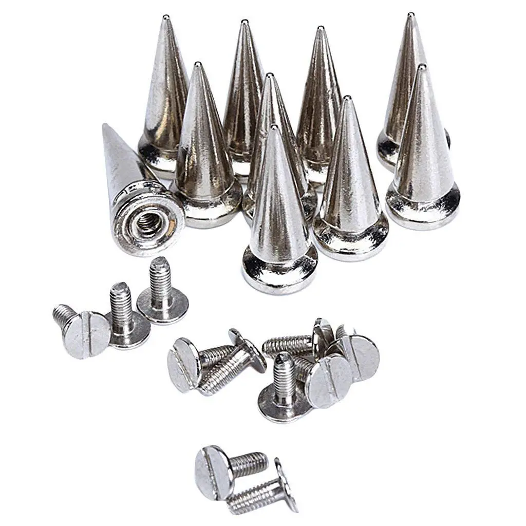 

10 Pieces Tapered Cap Rivets Rivet Punk Bullet Rivet Conical Rivet / nail DIY Clothing Accessories