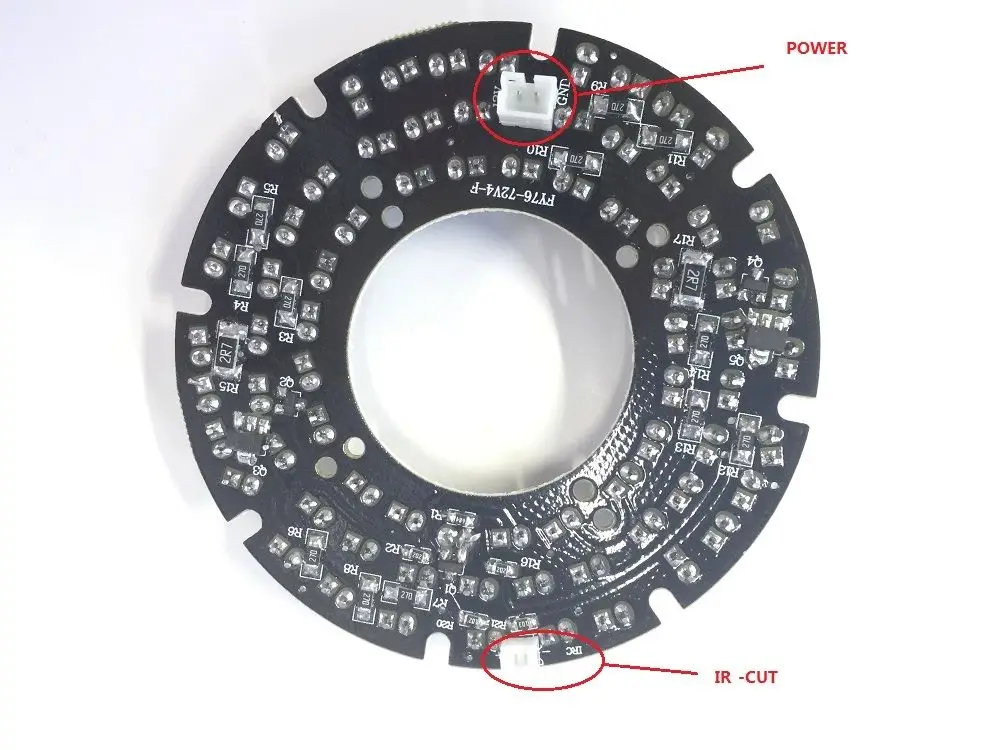 CCTV 72 шт. светодиоды 5 мм Инфракрасный ИК 60 градусов лампы доска 850nm для DIY CCTV Камера