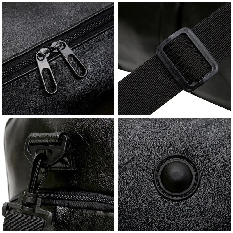 Leather Gym Bag Fitness Sports Bags Handbags For Men Women Training Shoulder Shoes compartment Traveling Sac De Sport XA18A