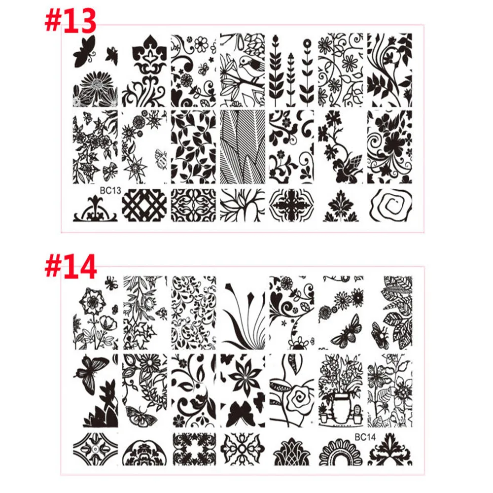 

1PC Plastic Nail Art Stamping Plates Lace 6 Design Transparent Stamp Stamping Plate DIY Template Image Plate Stencils Tools