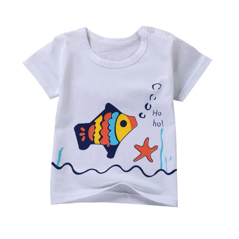 

New children boys t shirt summer baby kids boys tops tee t shirts for children boys clothes garments baby girls 6M-7T