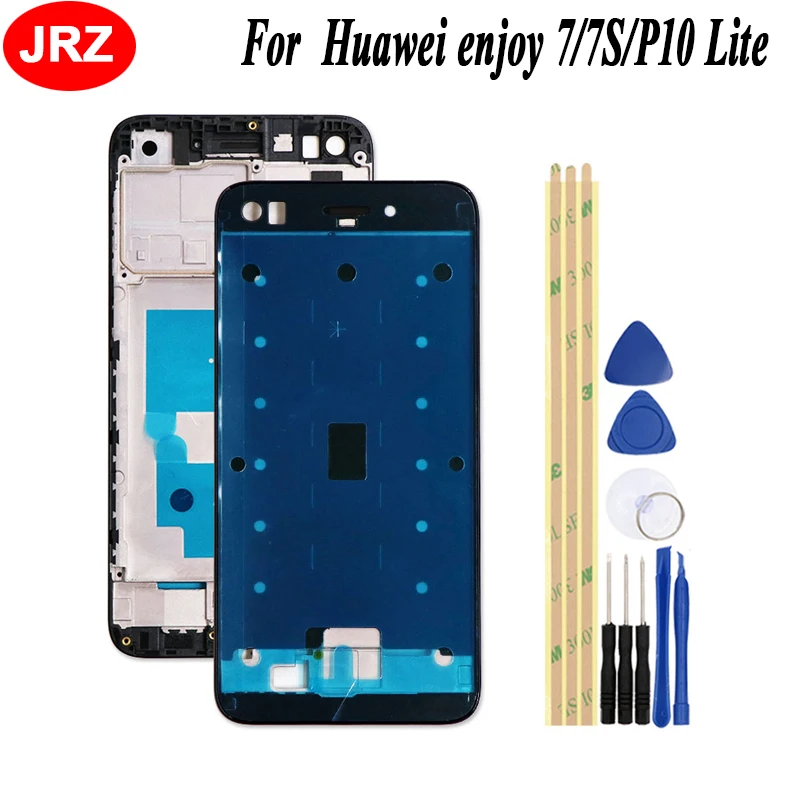 Корпус передней рамки JRZ для Huawei enjoy 7/7S P10 Lite рамка ЖК дисплея опорная Лицевая