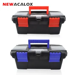 NEWACALOX Mini caja de herramientas con compartimiento para MANGO, organizador de almacenamiento, herramienta de Hardware, accesorios de soldador, caja de herramientas, 10"