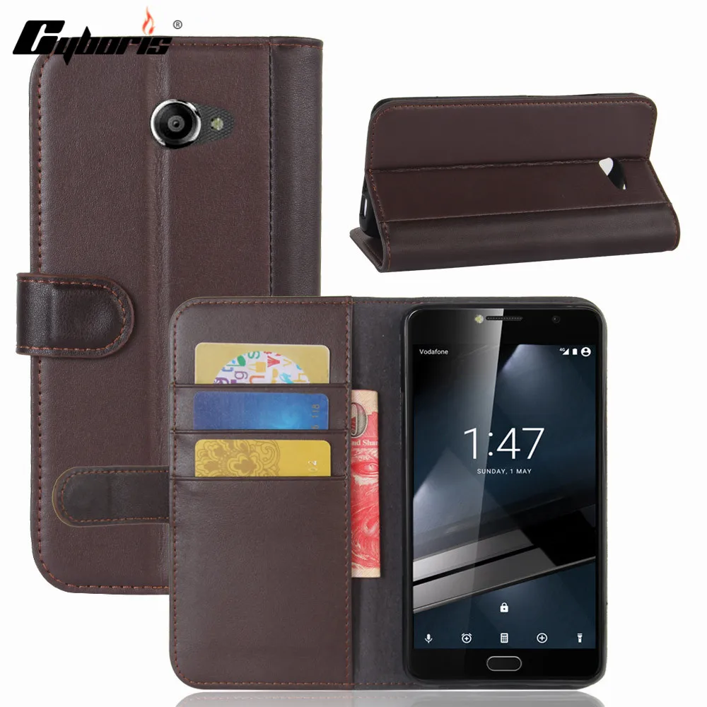 

Cyboris For Vodafone smart ultra 7 Wallet Case For Vodafone smart ultra 7 Card Holder Genuine Leather Protective Phone Bag