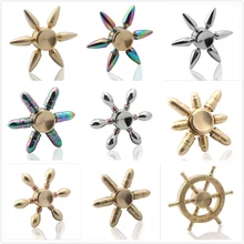 2017 Brass Fidget Hand Spinner Multicolor Bearing Finger Spinner Metal Kids/Adult Funny Anti Stress Fidget Toy