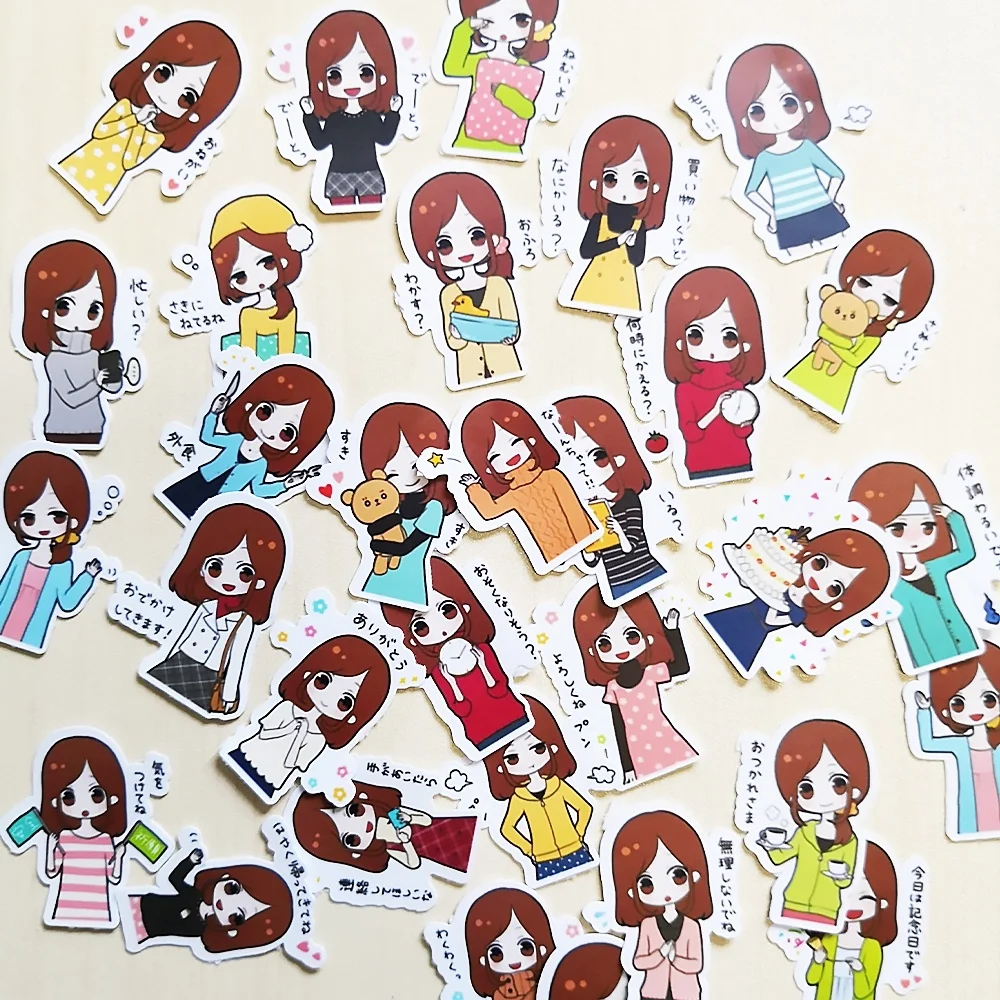 20/40 шт Красивая Kawaii Девушка Повседневная жизнь DIY стикер Дневник подарок