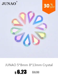 JUNAO 18*25 мм шитье смешанных цветов Большой размер Стразы в виде капли прозрачные большие стразы аппликации с плоской задней частью акриловый кристаллический камень для DIY