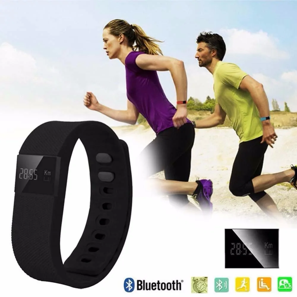 Free Shipping Fitness Tracker Wearable Wristband Bluetooth 4 0 SmartBand TW64 for IOS and Android SmartBracelet