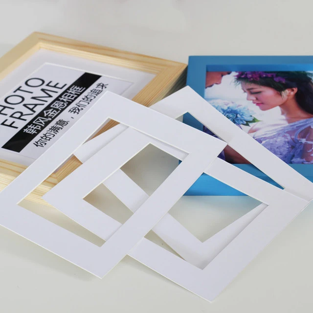 White Cardboard Photo Frame for 4x6, 5x7