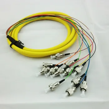 

5 Pieces 12 Cords 1.5 Meter FC UPC SM Single Mode 9/125 Bundles Optical Fiber Pigtail