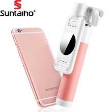Suntaiho Выдвижная Самостоятельная Selfie мини монопод selfie stick с зеркалом штатив монопод для iPhone 6 для Samsung Android Selfie Pod